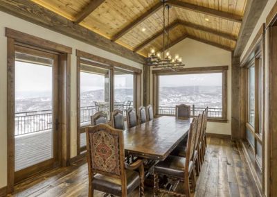 dining room in custom home